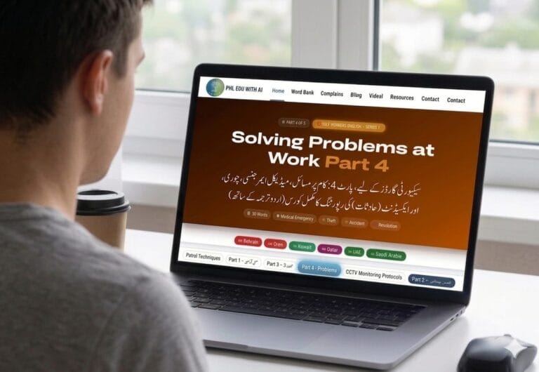 Solving Problems at Work Part 4 Security Guard English