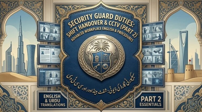Security Guard English Shift Handover, Patrol and CCTV Guide Part 2