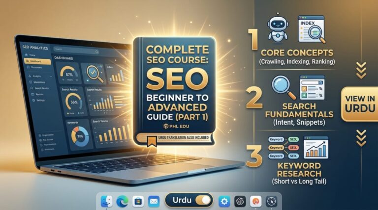 Complete SEO Course Beginner To Advanced Guide Part 1 with Urdu Translation by PHL EDU