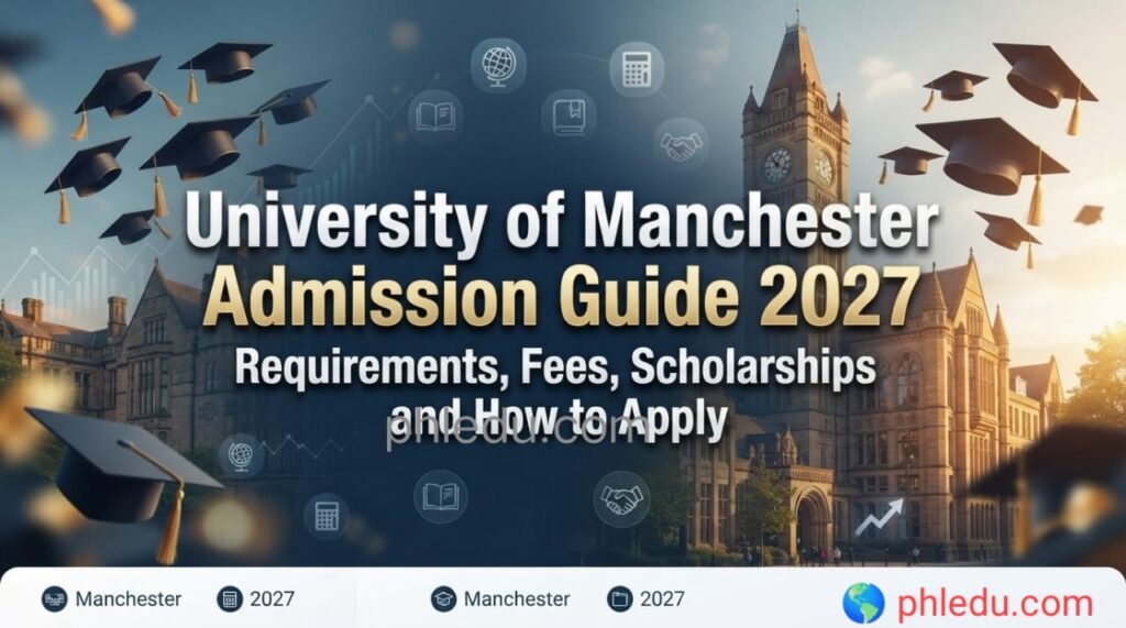 University of Manchester Admission Guide 2027 requirements, fees, scholarships, and how to apply
